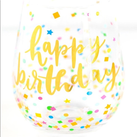 Francesca’s Happy Birthday Wine Glass (NWT) - Picture 2 of 6